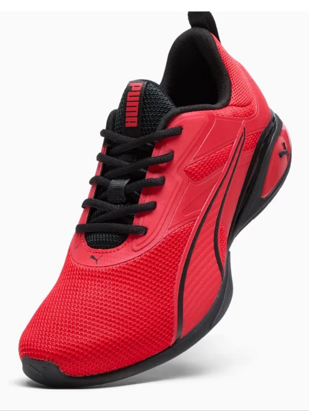 Puma Men's Red Mesh Running Sneakers